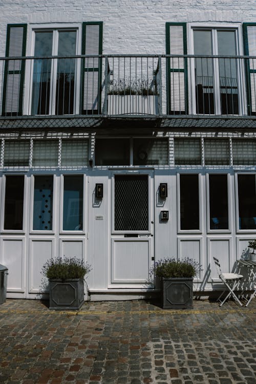 White Building Wall with Balcony