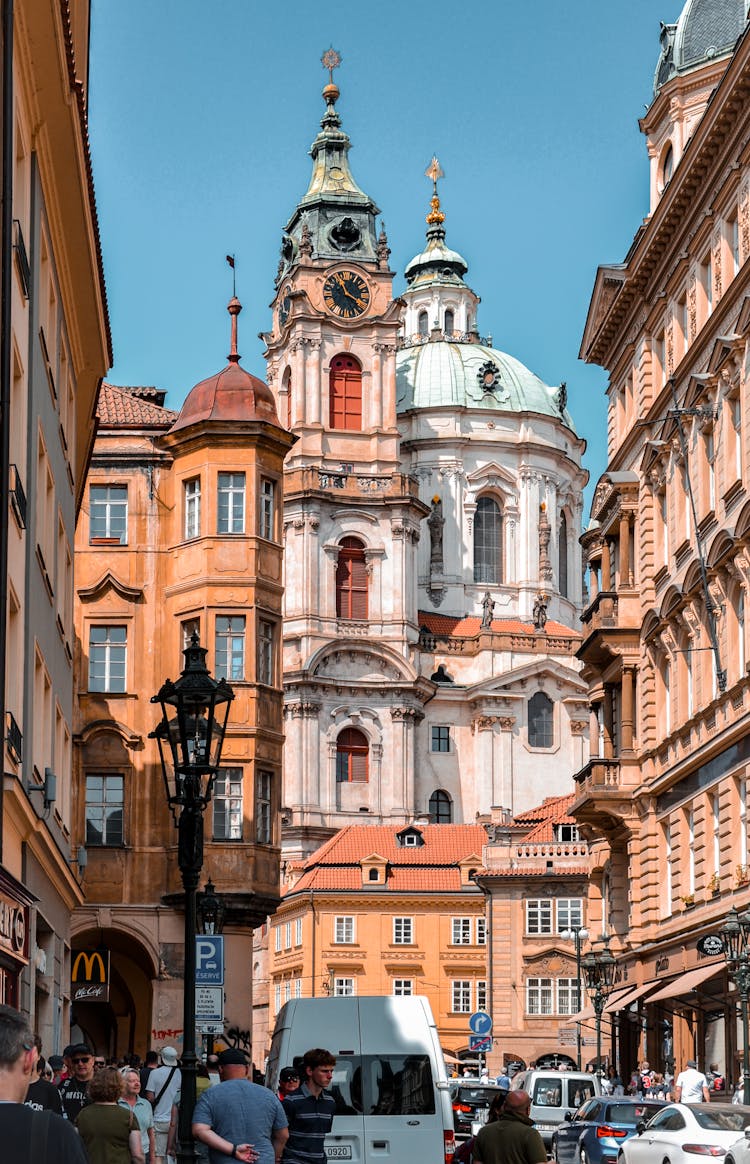 Old Town View With Saint Nicholas Church In Prague