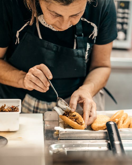 Free Woman Preparing Food  Stock Photo