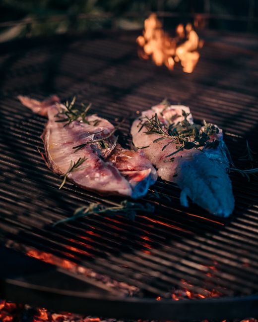 grilled flatfish fish