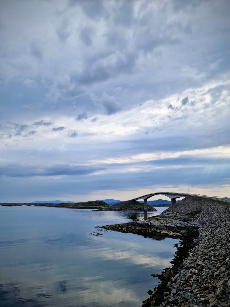 Storseisundet Bridge spanning over Norwegian sea