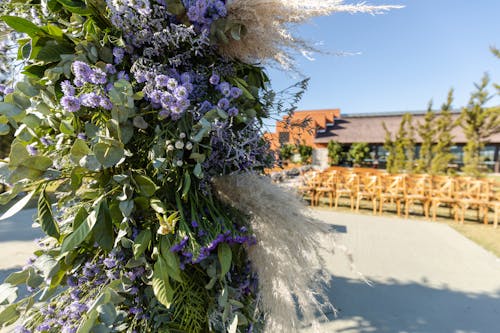 Fotos de stock gratuitas de arreglo floral, césped, fotografía de boda