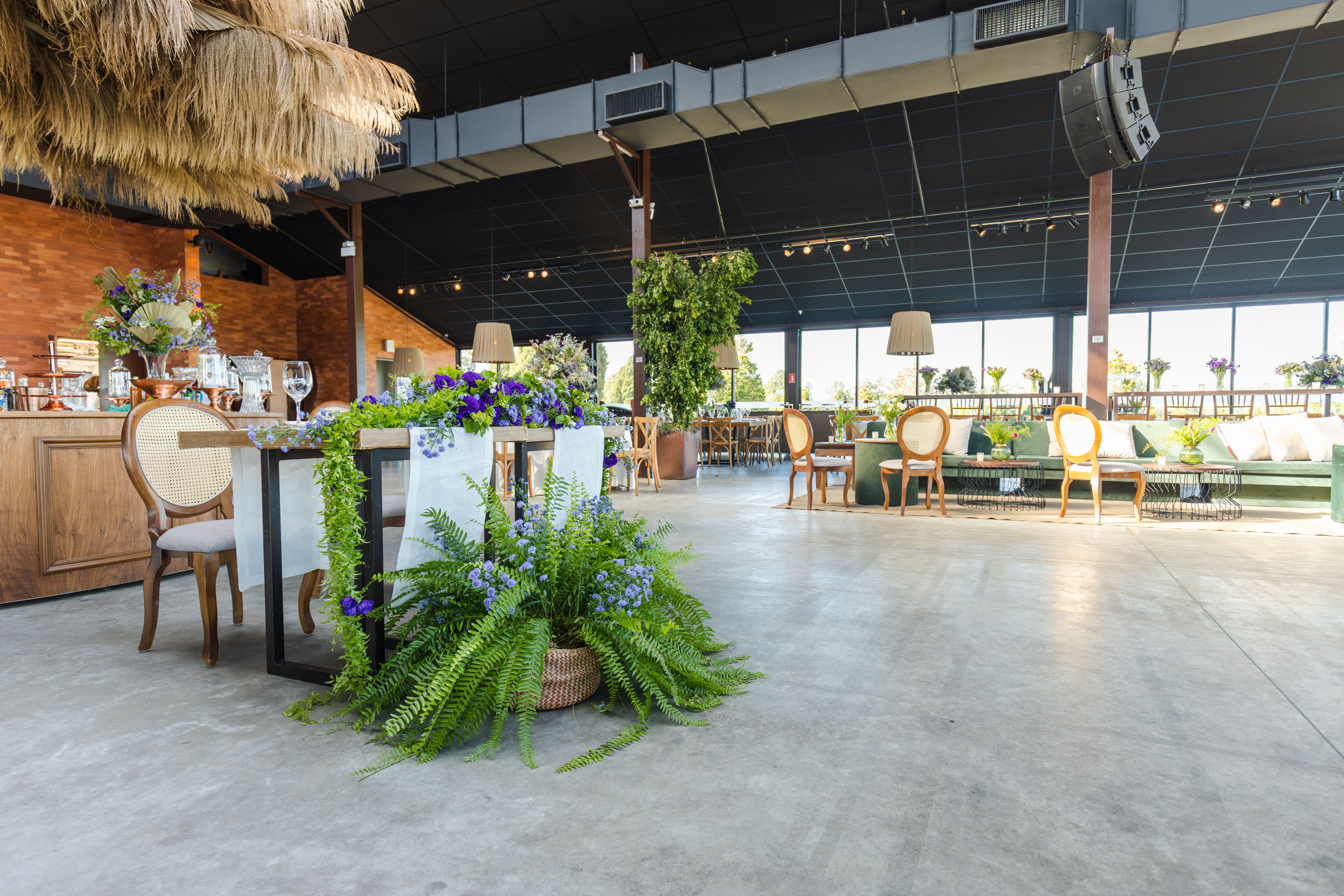 Beautiful interior space enhanced with well-maintained greenery
