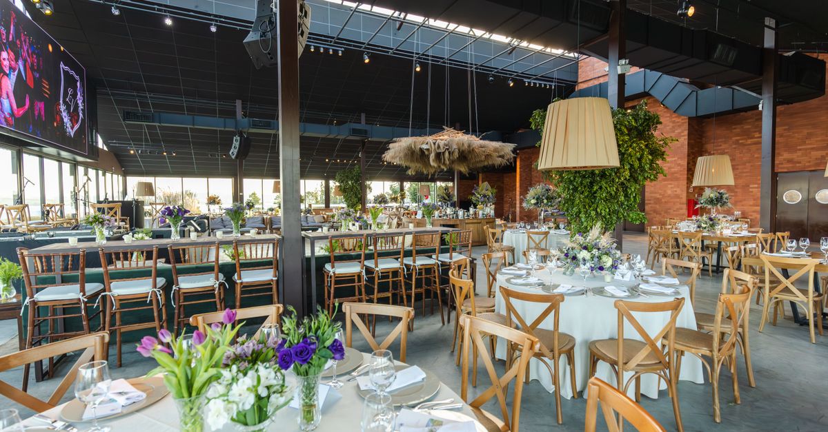 Wedding venue reception setup