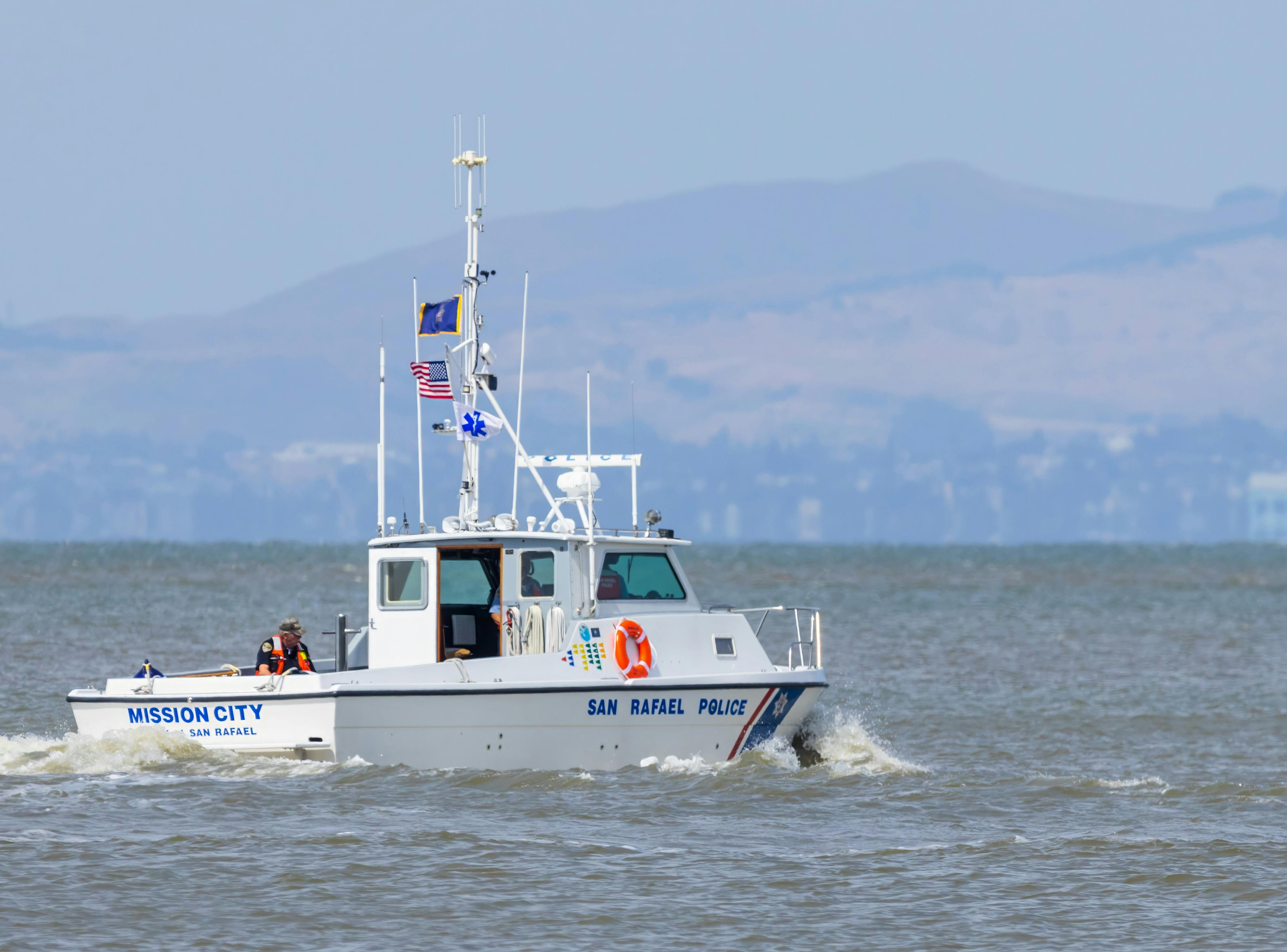 Sailing Police Boat · Free Stock Photo