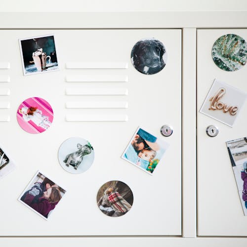 Locker Decorated with Stickers