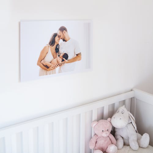 Picture of a Parents with Baby Hanging in a Room 