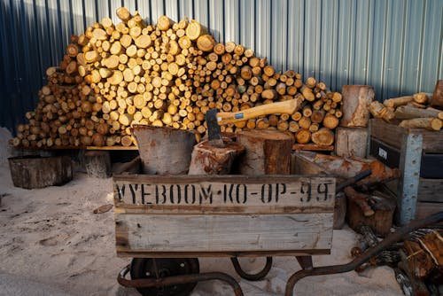 Immagine gratuita di ascia, legna da ardere, pila