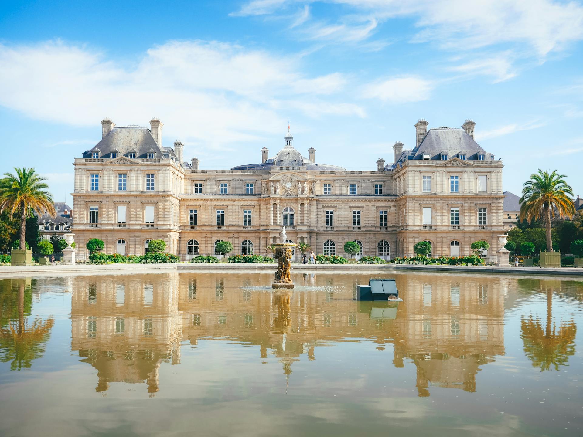 Luxembourg Gardens on a sunny day in Paris