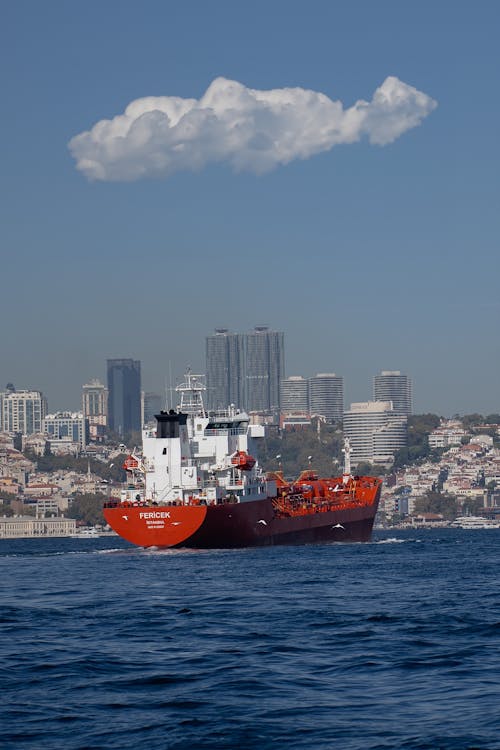 Turkish Chemical Tanker Fericek Sailing in the Bay