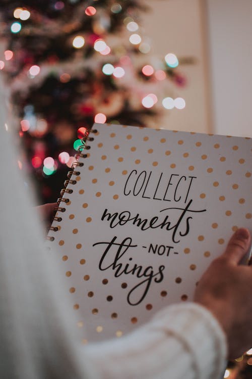 Collect Moments Not Things Spiral Notebook