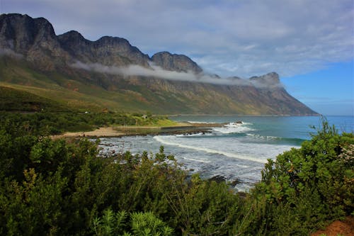 View of the Kogelberg Mountains on the Shore near Cape Town, South Africa