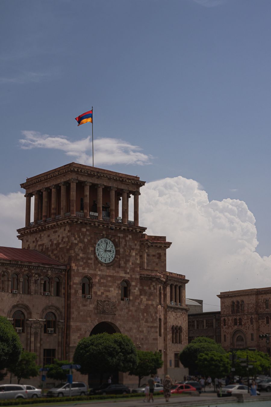 Dating apps in Armenia — historic Yerevan clocktower building