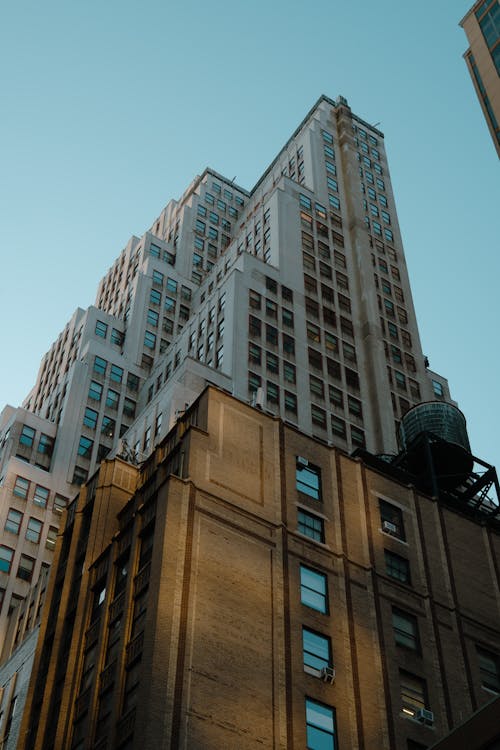 Low Angle Shot of a Modern Skyscraper in City 