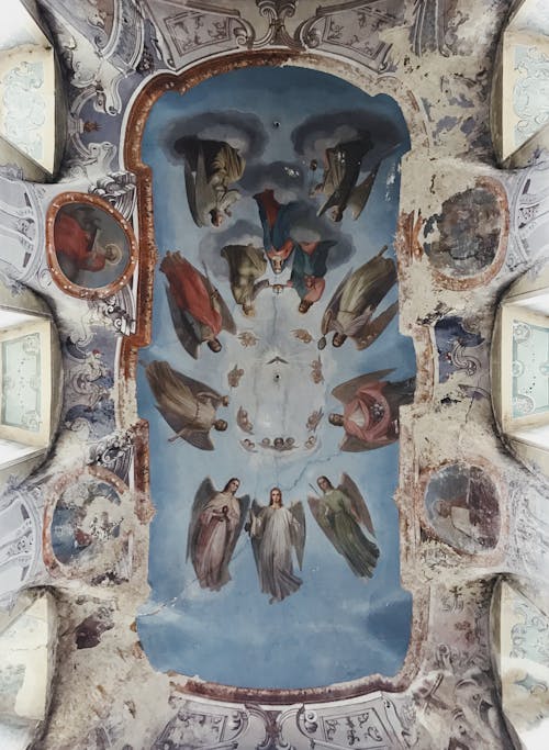 Painting at Ceiling of Baroque Church