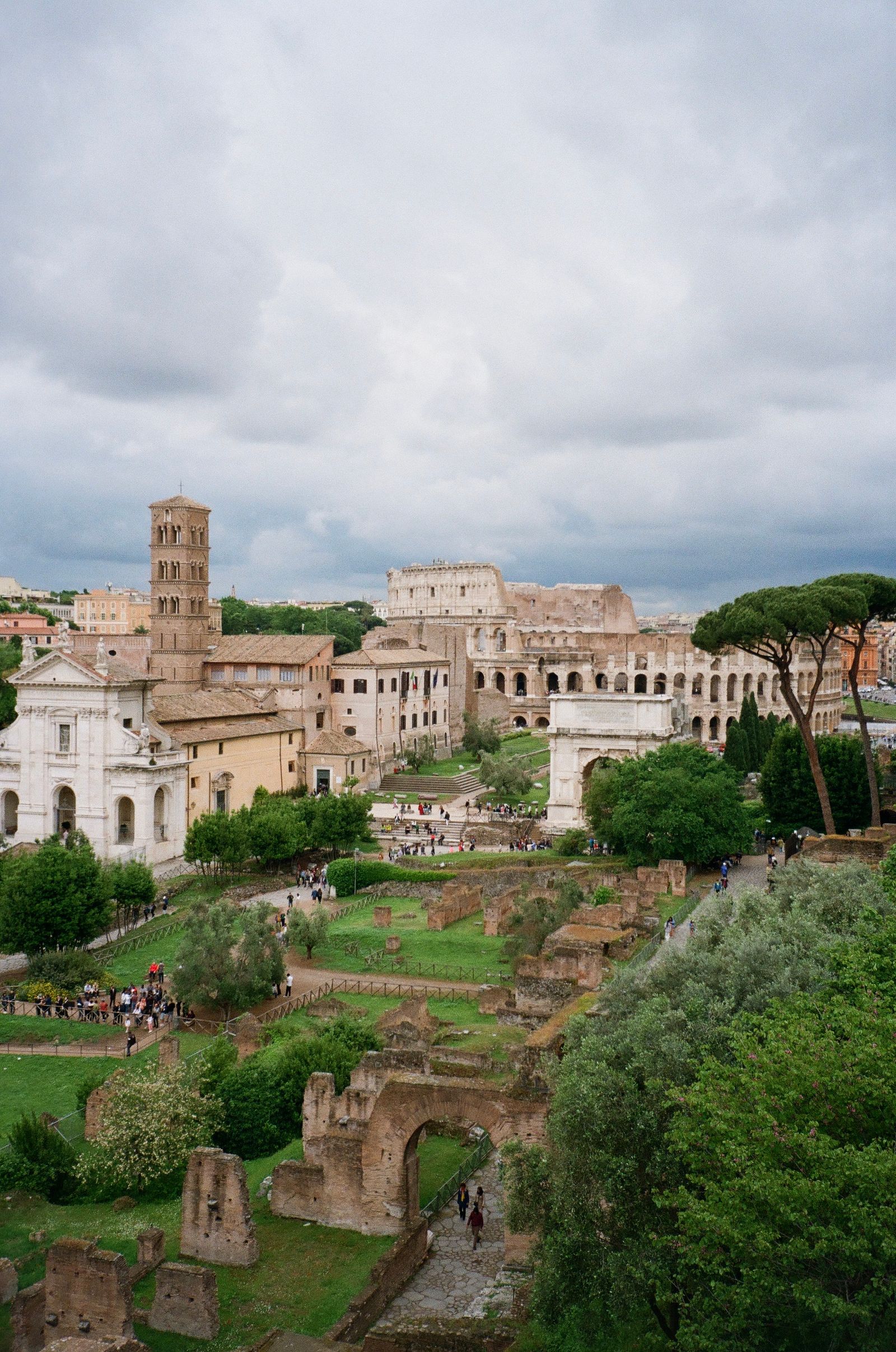 Colosseum and Roman Forum from Palatine Hill
