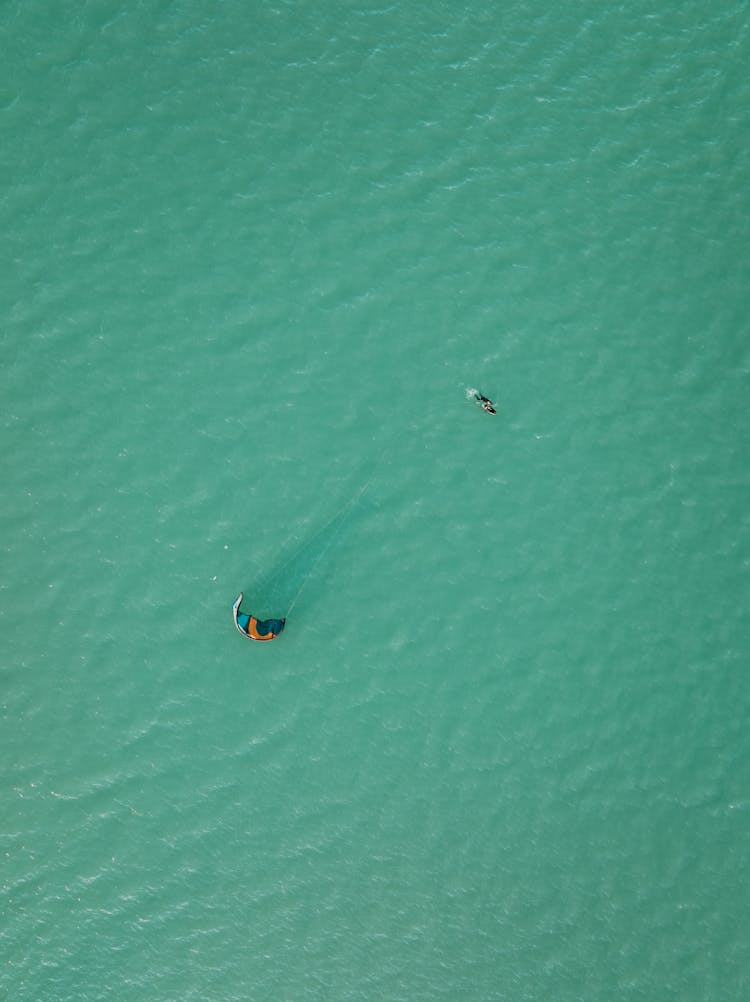 Person On Kitesurfing