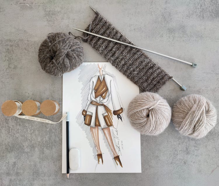 Drawing, Crochet And Wool