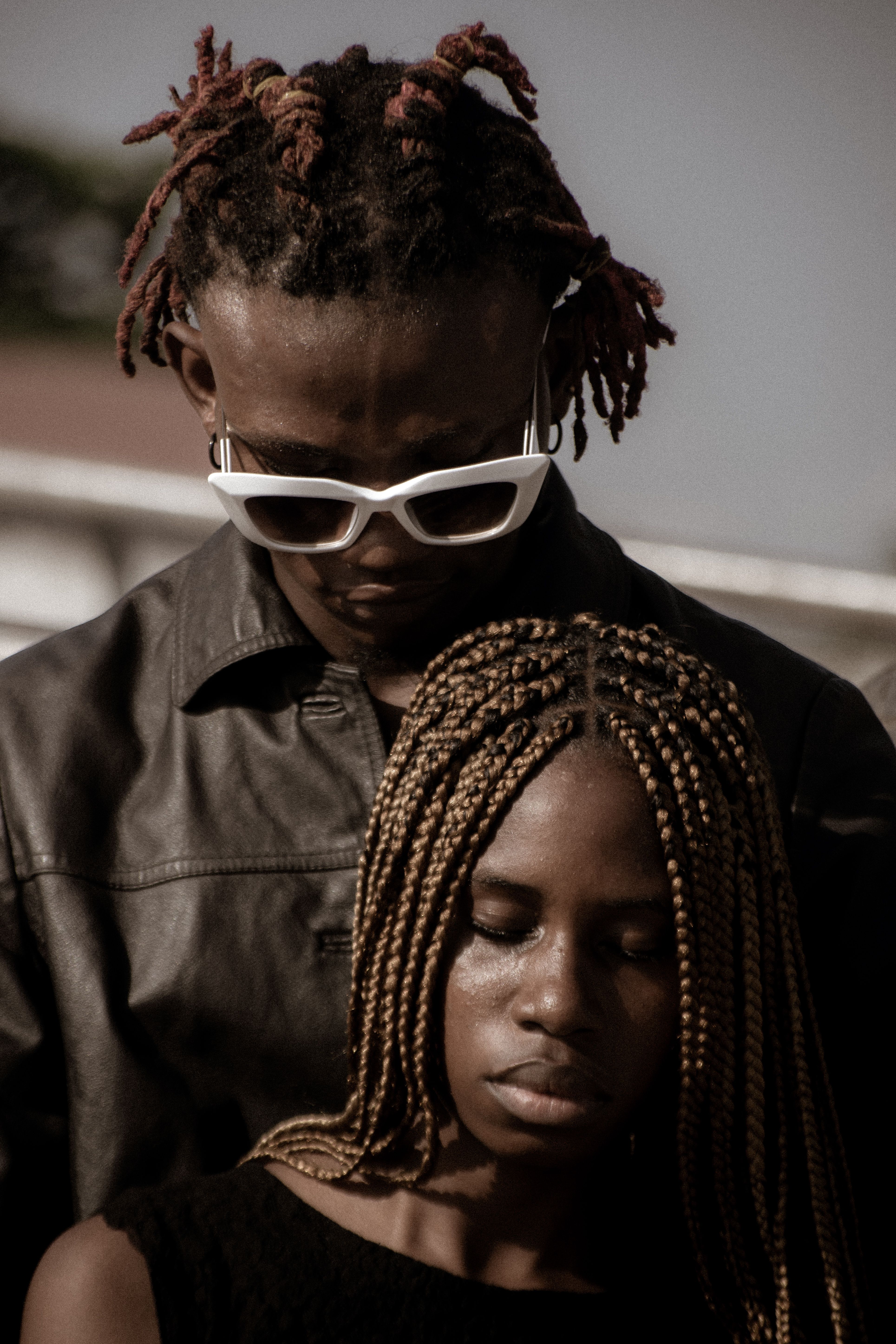 Man with Sunglasses and Woman Posing Together · Free Stock Photo
