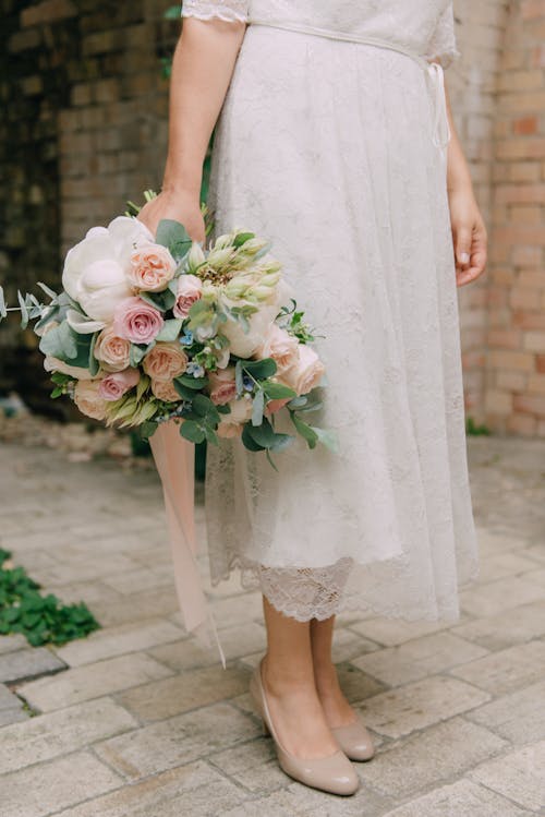 Free Person Holding Bouquet Stock Photo