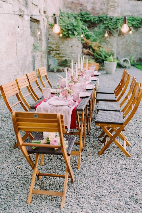 Free Table With Candles On Top Stock Photo