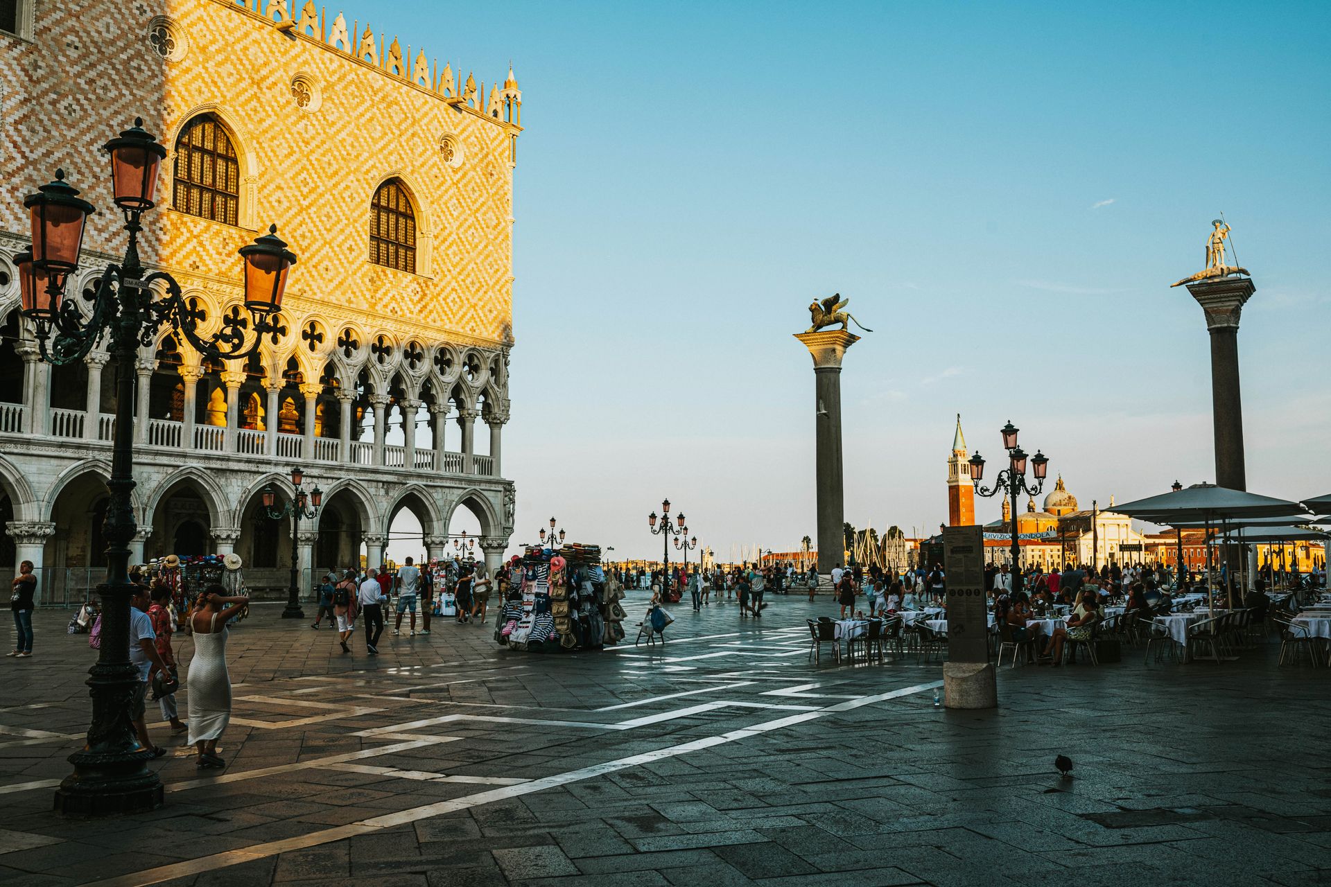 View of Piazza San Marco and Doges Palace in Venice, Italy