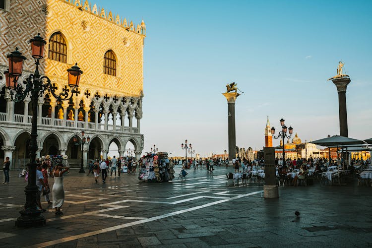 View Of Piazza San Marco And Doges Palace In Venice, Italy 