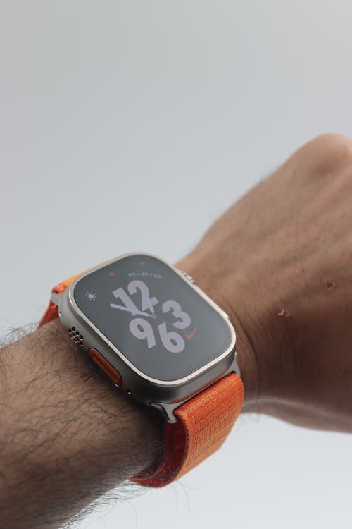 Smartwatch on a Mans Wrist 