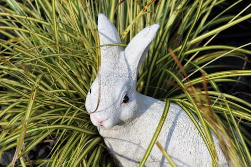 Rabbit Figurine in Grass