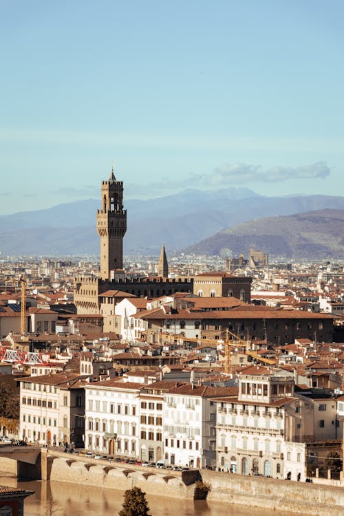 Tower of Palazzo Vecchio over Buildings in Florence