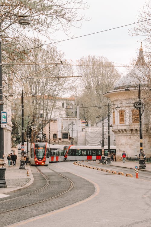 Tram on Street in Istanbul