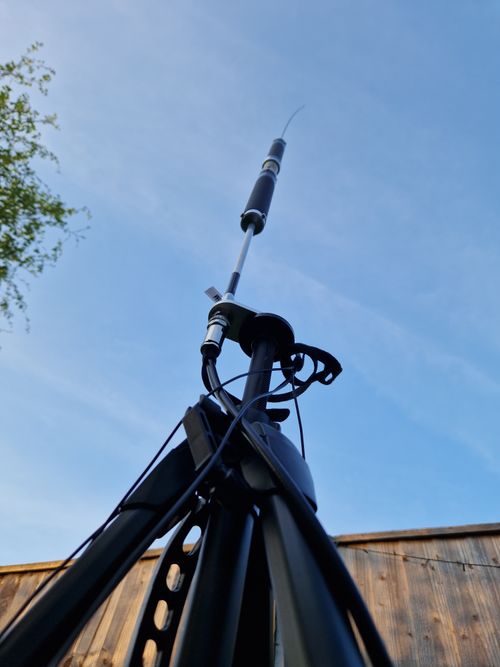 Free Ham radio portable antenna (superantenna) deployed Stock Photo