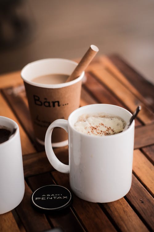 Imagine de stoc gratuită din a închide, cafea, căni