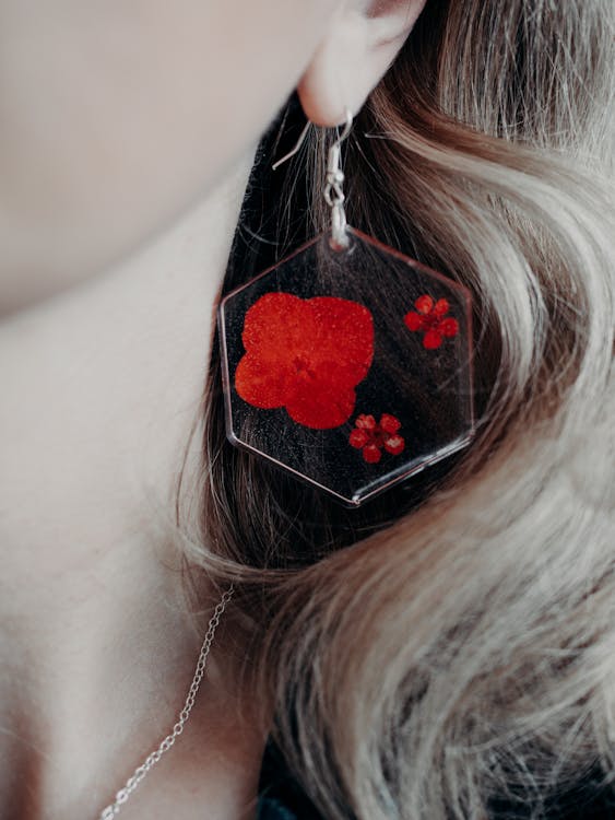 Large sales resin earrings