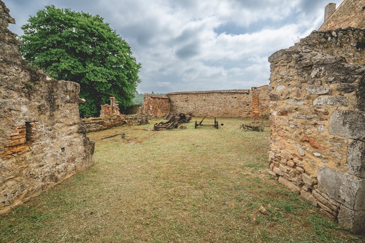 Stone Walls In Castle Ruins