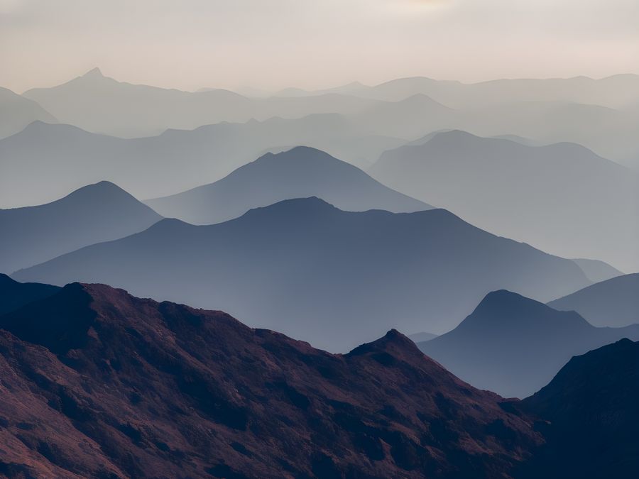 Misty mountain layers at twilight by Mehmet Turgut Kirkgoz on Pexels
