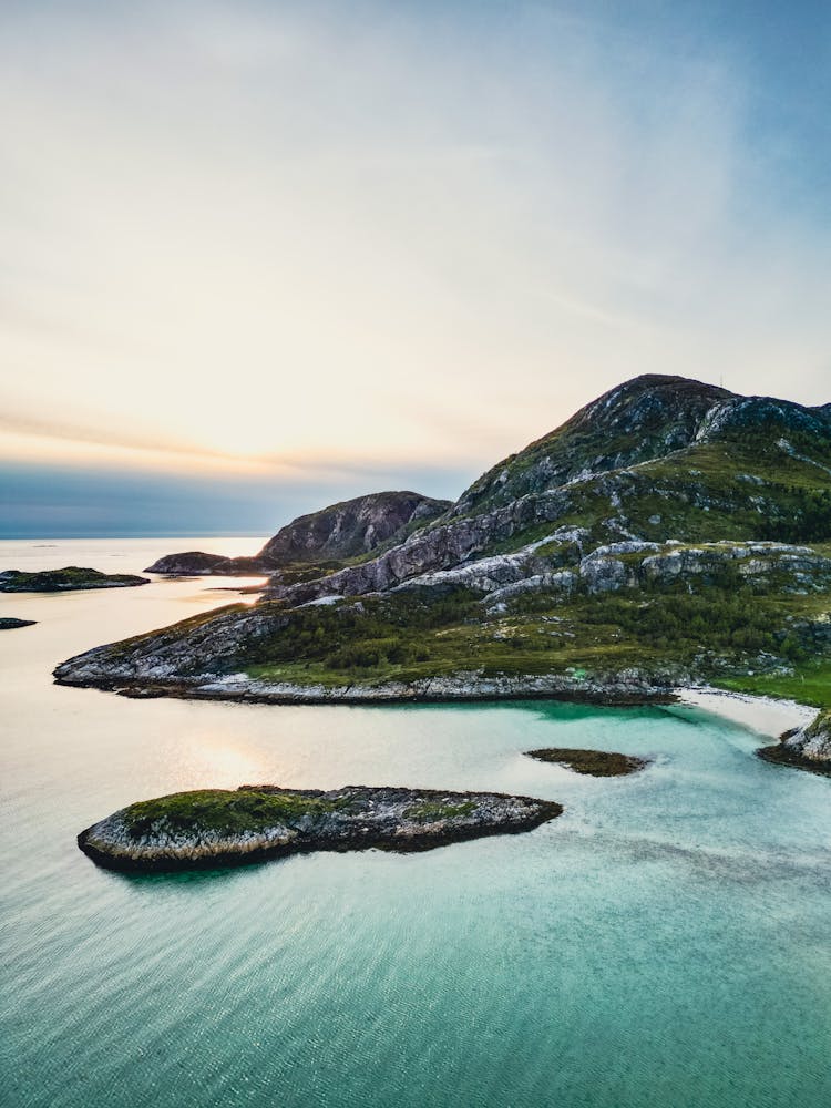 An Island By The Sea In The Summer