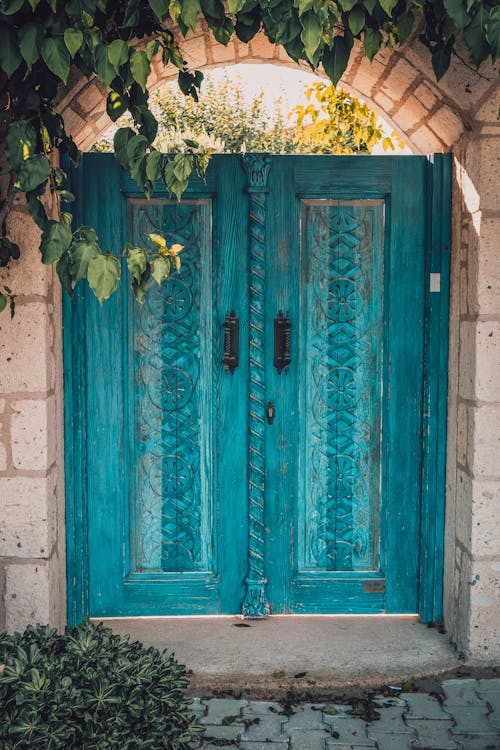 Gratis stockfoto met binnenkomst, blauw, deur