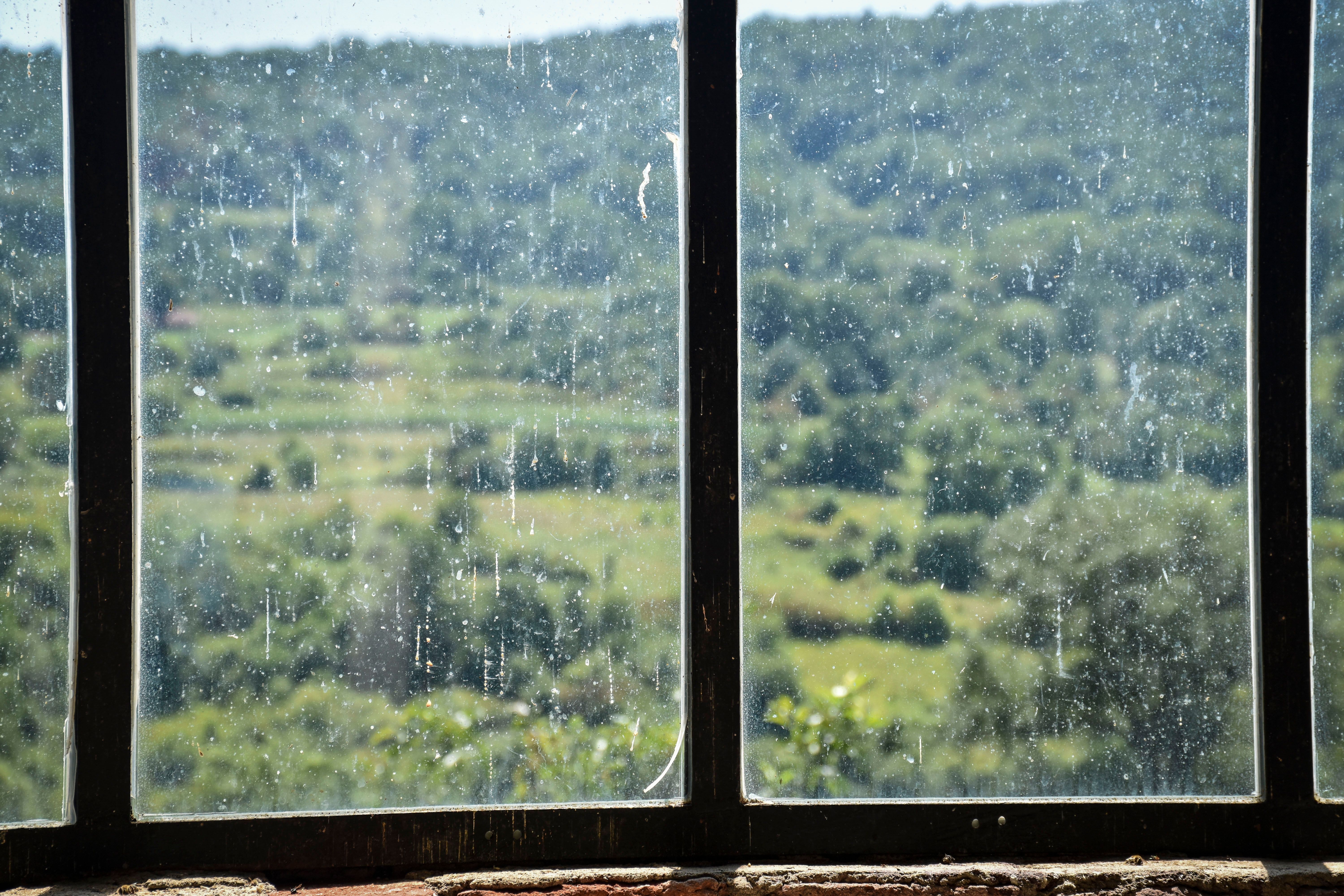 uPVC Spraying in West Green — careful masking before painting begins