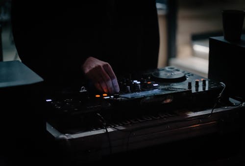 DJ Hand on Mixer