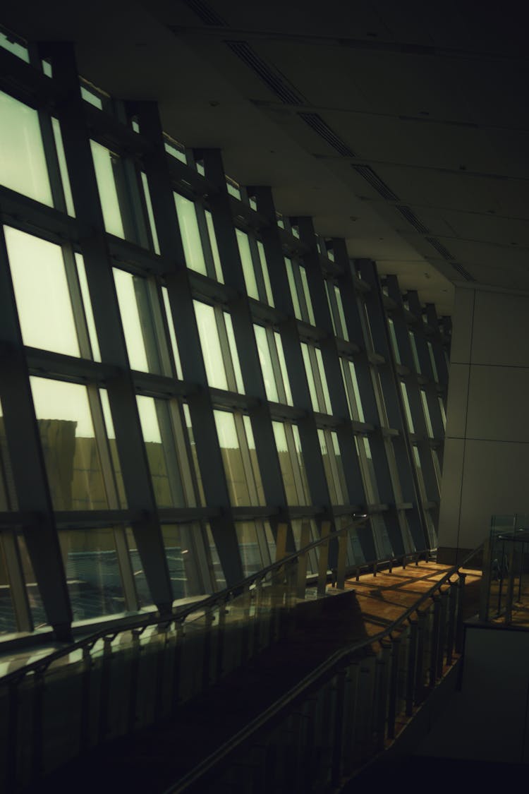 Windows In Airport Terminal