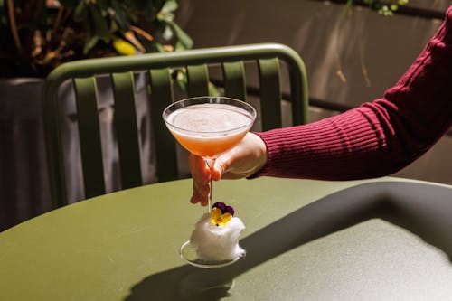 Woman Hand Holding Cocktail Glass