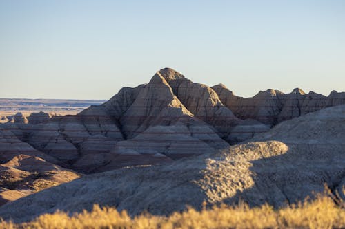 Layered Rock Formations in Badlands National Park 