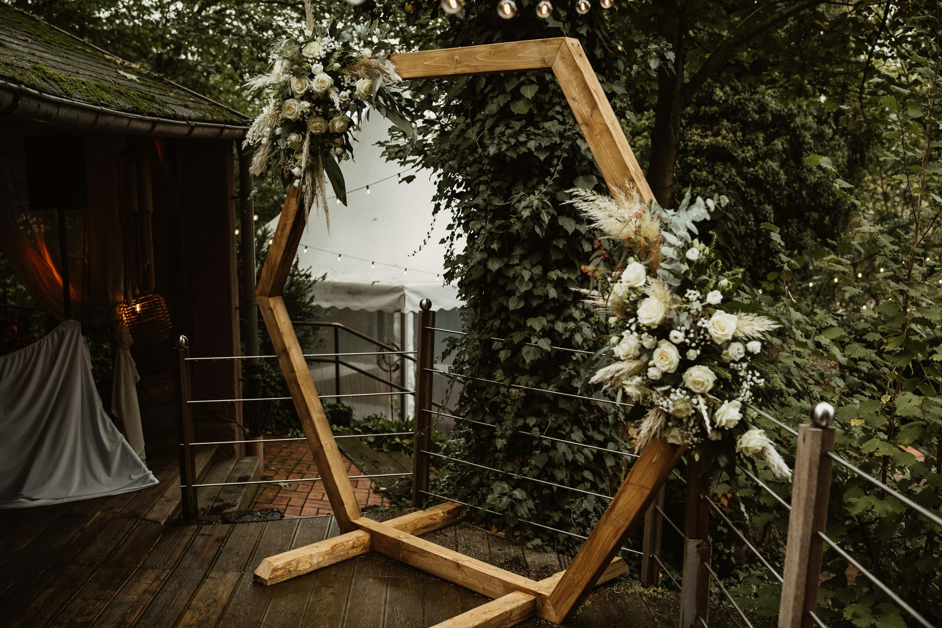Hexagon Arch Wedding Flowers Photos Download The BEST Free Hexagon