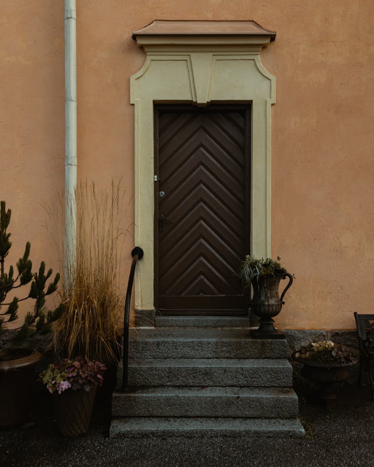 Stairs And Closed Door