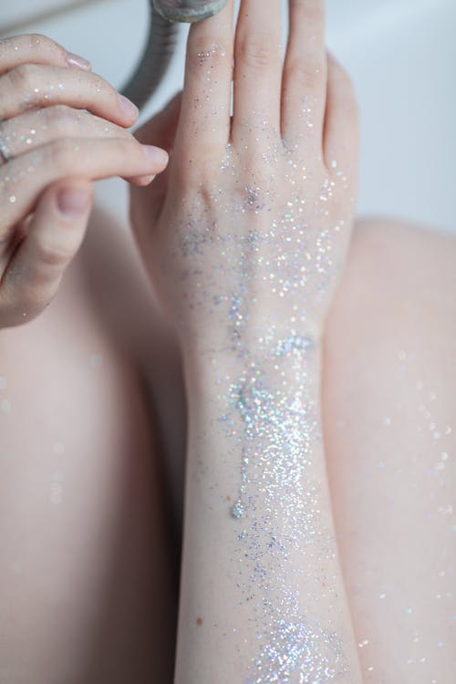 Glitter on Woman Arm