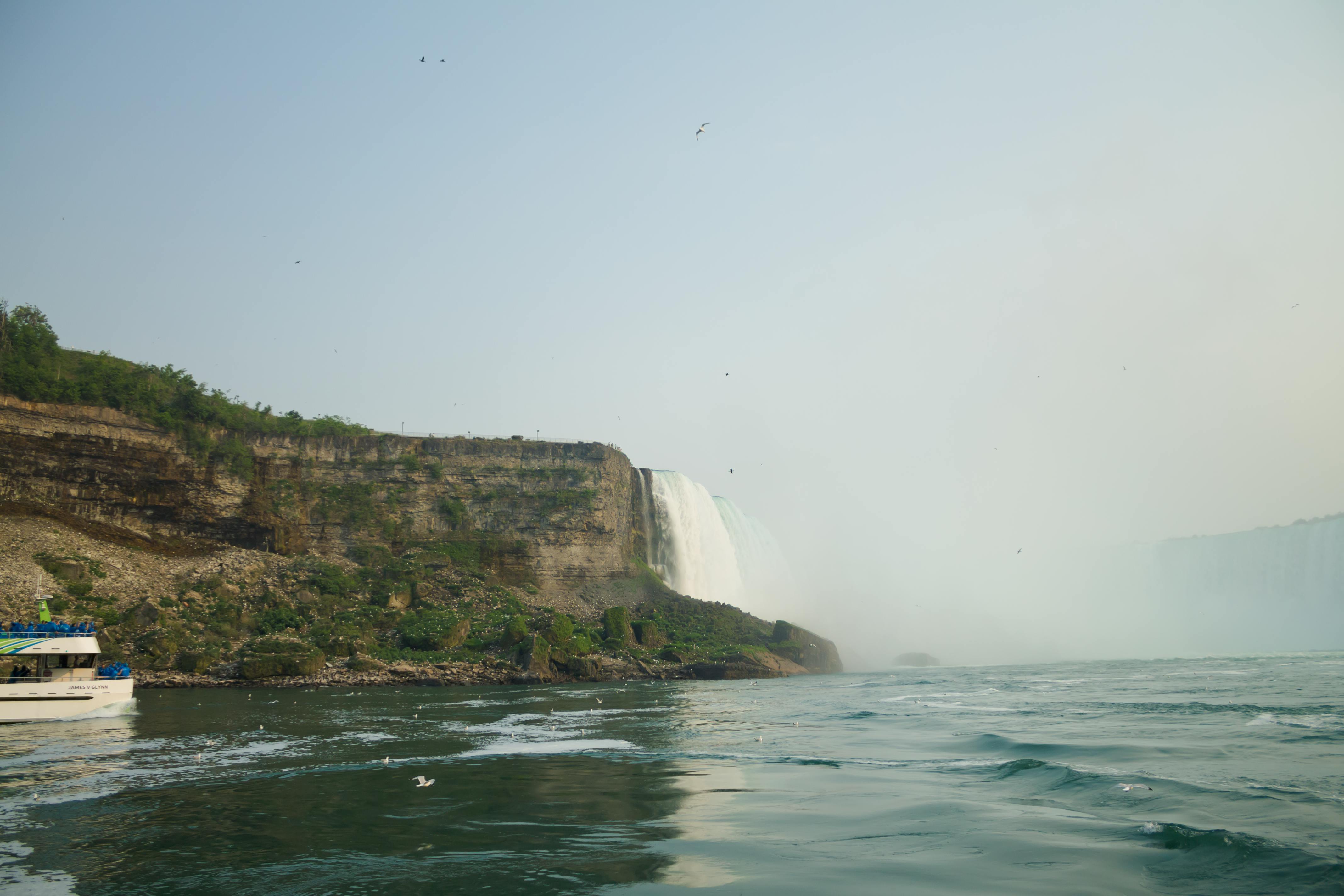 Waterfall on Cliff near Sea