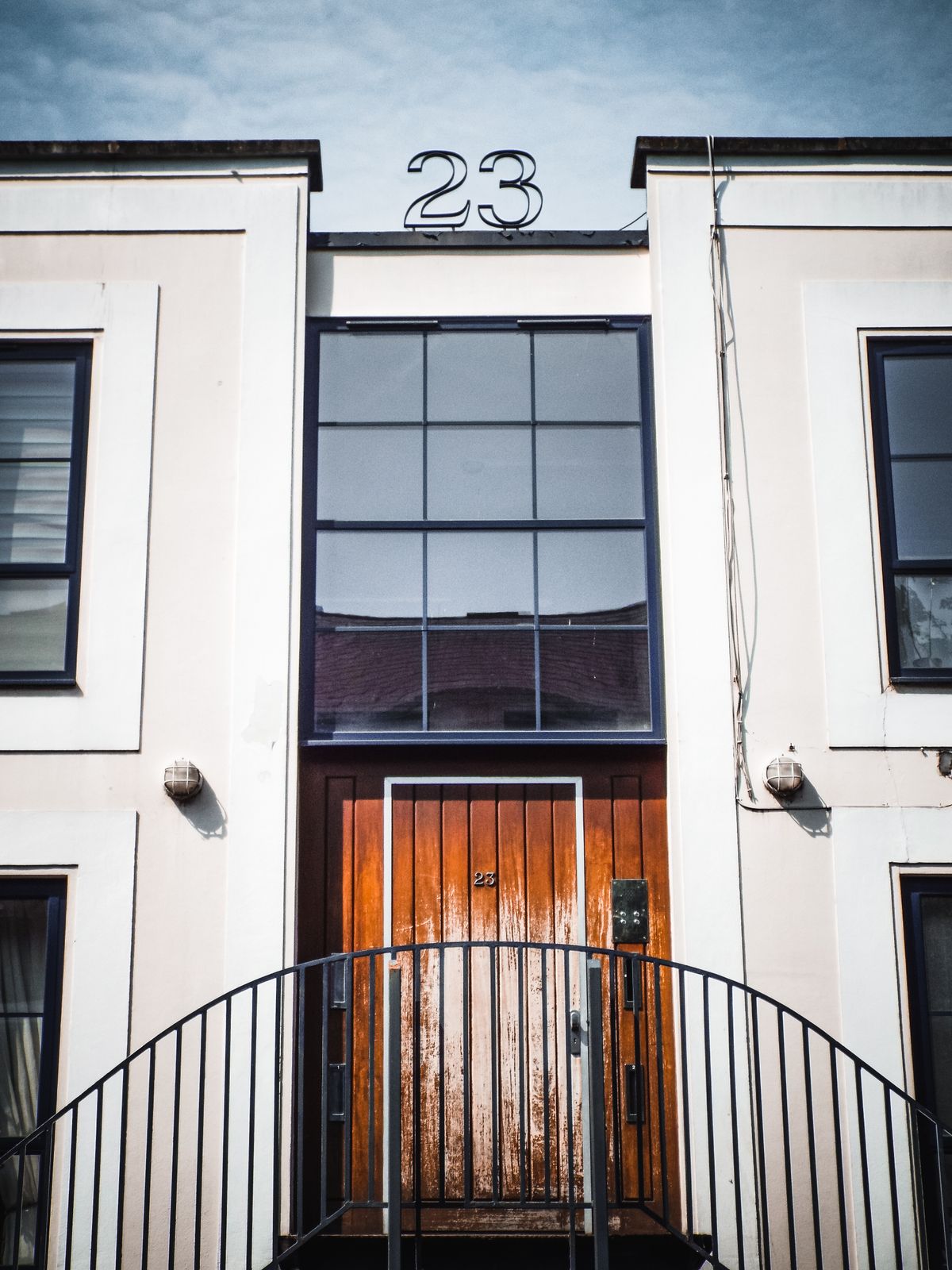 Doors and windows on a building