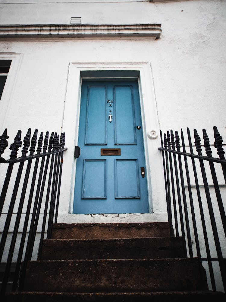 Stairs And Building Door