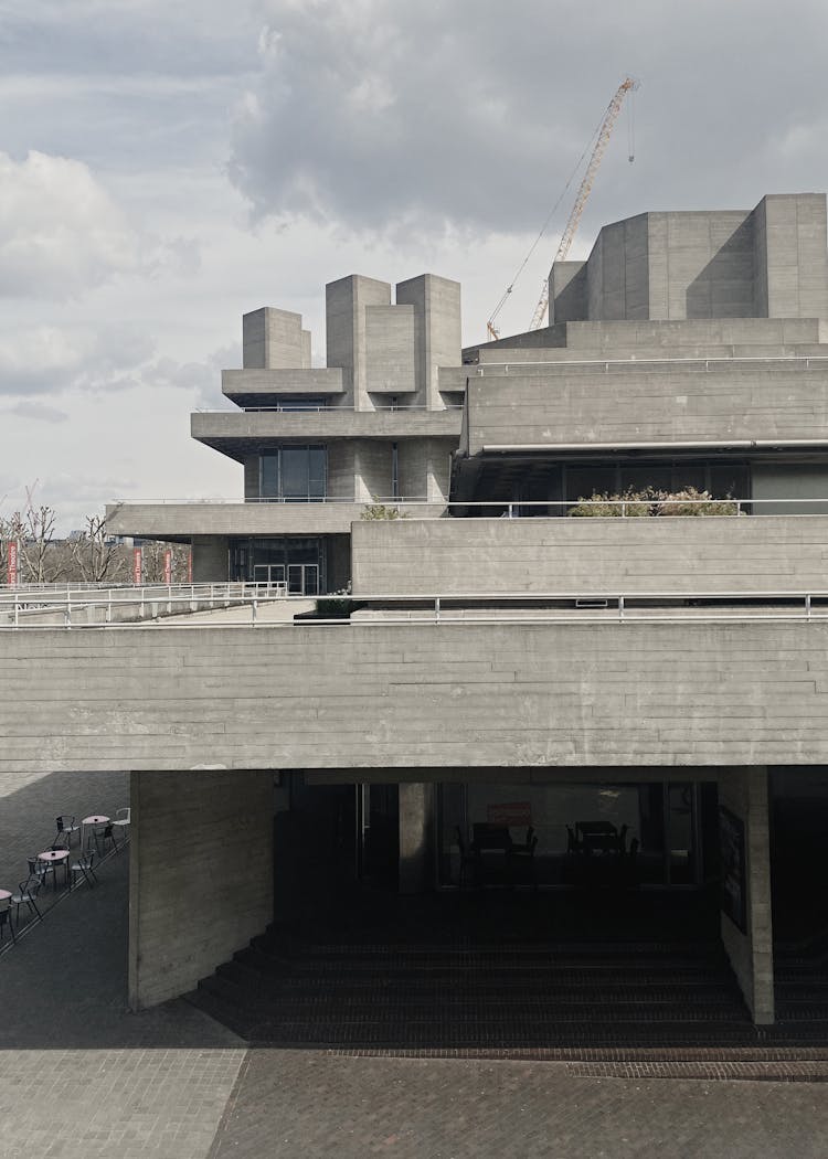 Facade Of The Royal National Theatre In London, England 